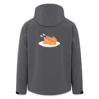 Poulet entier dans une assiette – pour les amateurs de poulet - Veste softshell homme en polyester recyclé Stanley/Stella - charbon - Dos - AI Model Male 185 light (185cm)