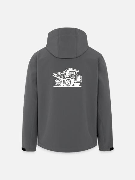 Industrial Mining Truck Silhouette Design - Men’s Recycled Softshell Jacket by Stanley/Stella - black