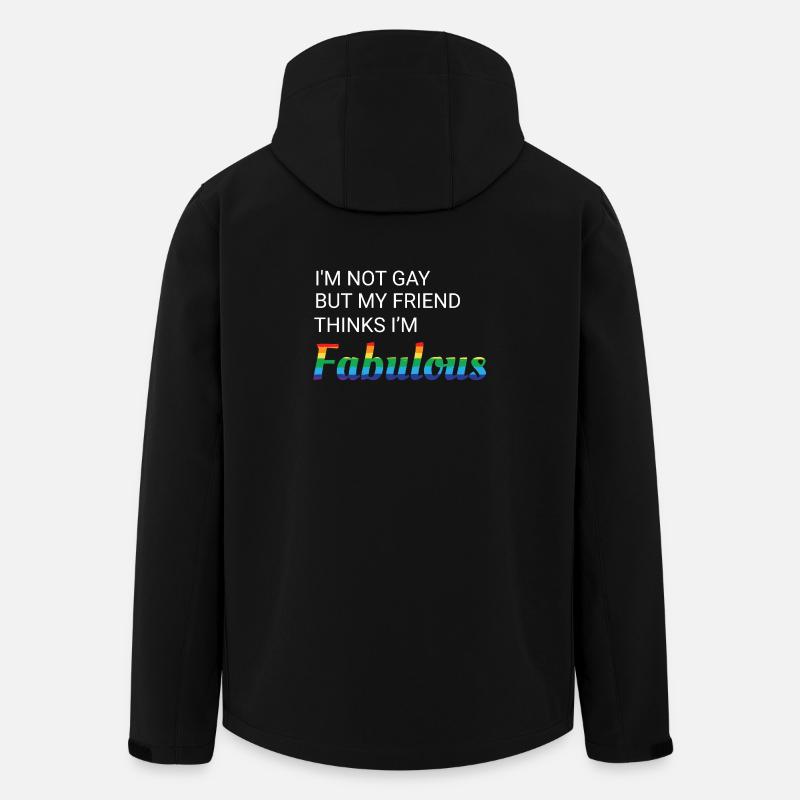 Friendship Pride Rainbow Design - Men’s Recycled Softshell Jacket by Stanley/Stella - black