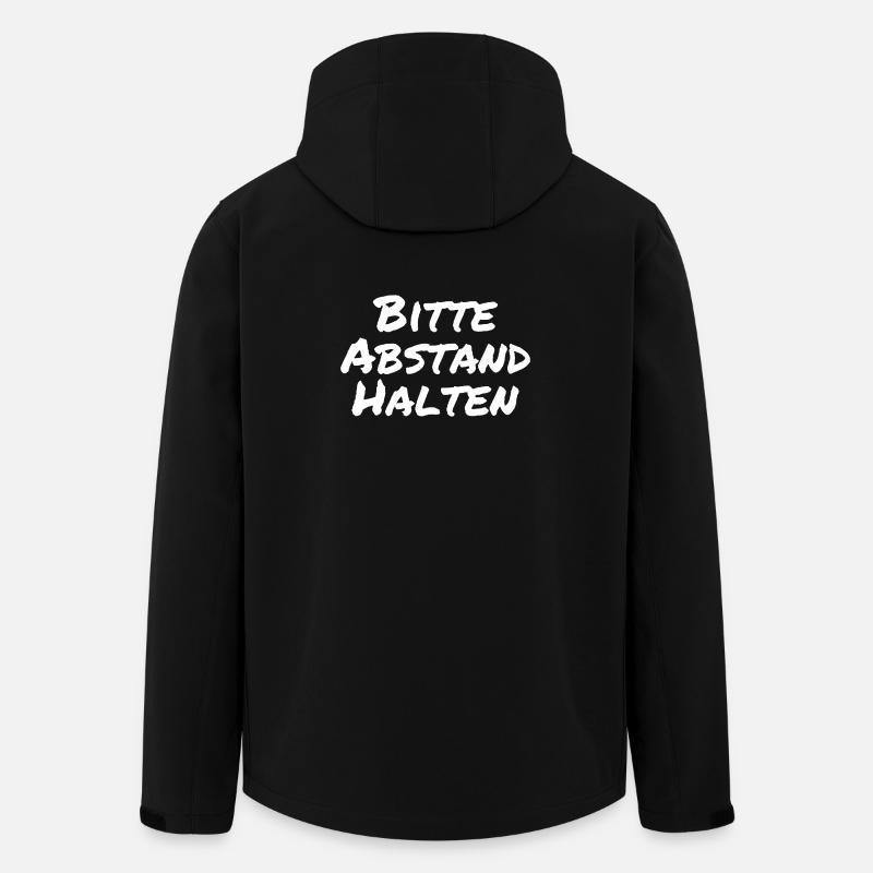 Bitte Abstand halten Morgenmuffel Langschläfer - Recycelte Männer Softshell-Jacke von Stanley/Stella - Schwarz