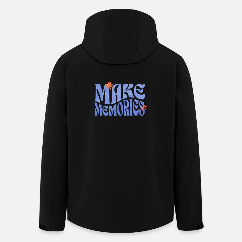 Make Memories Spruchshirt Inspiration - Recycelte Männer Softshell-Jacke von Stanley/Stella - Schwarz