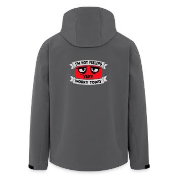 Je ne me sens pas très worky aujourd’hui Faul Arbeit humour - Veste softshell homme en polyester recyclé Stanley/Stella - charbon - Dos - AI Model Male 185 light (185cm)