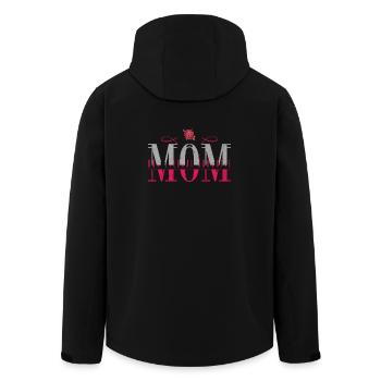 Mom Love Design mit Best Mom Abzeichen - Recycelte Männer Softshell-Jacke von Stanley/Stella - Schwarz - Hinten - AI Model Male 185 light (185cm)