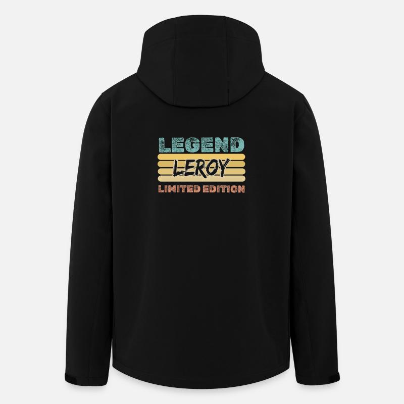 Vorname Leroy - Recycelte Männer Softshell-Jacke von Stanley/Stella - Schwarz