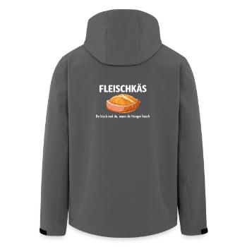 FLEISCHKÄS Shirt – Saarland dialect - Men’s Recycled Softshell Jacket by Stanley/Stella - anthracite - Back - AI Model Male 185 light (185cm)