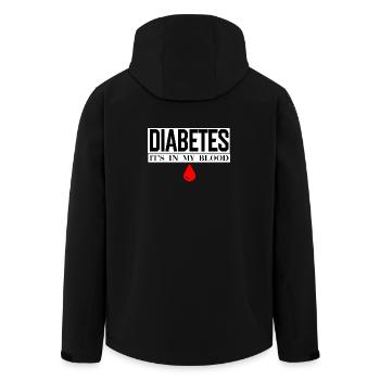 Diabetes It's in My Blood Emblem - Men’s Recycled Softshell Jacket by Stanley/Stella - black - Back - AI Model Male 185 light (185cm)
