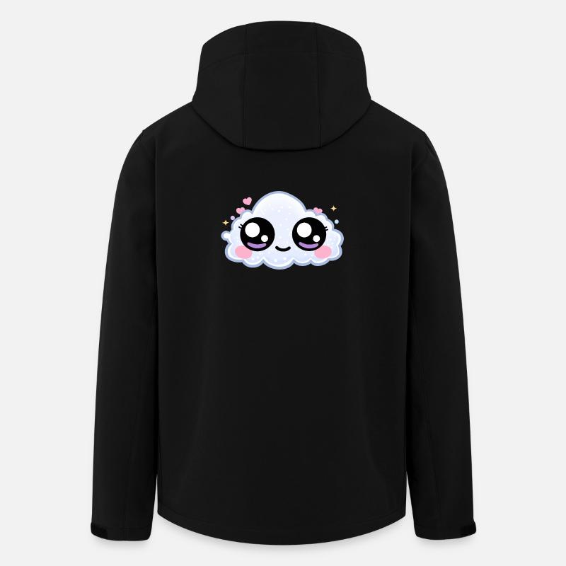 Cloud Eyes Kawaii – Soft Dreamy Eyes - Men’s Recycled Softshell Jacket by Stanley/Stella - black