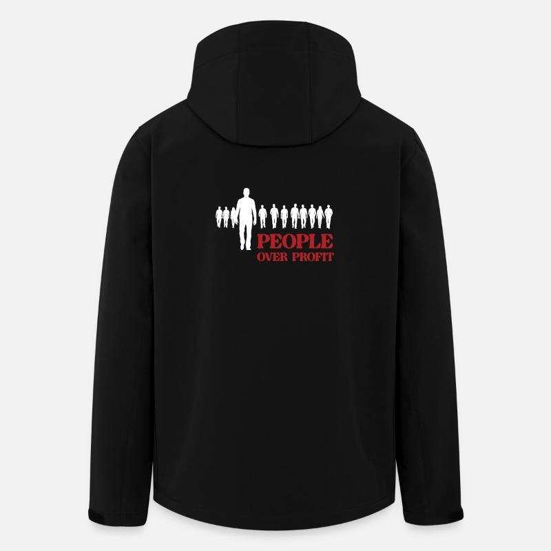 Les gens plutôt que le profit - Veste softshell homme en polyester recyclé Stanley/Stella - noir