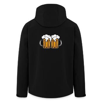 Bière, verres à bière, cadeau de la fête des pères Papa - Veste softshell homme en polyester recyclé Stanley/Stella - noir - Dos - AI Model Male 185 light (185cm)