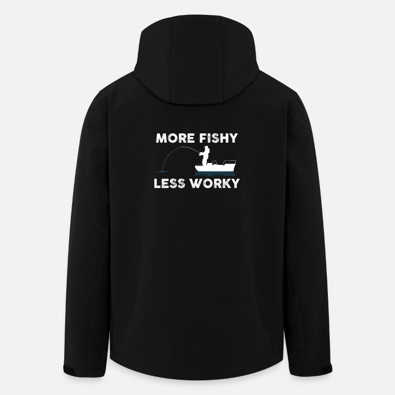 Angler Boat Joke - Men’s Recycled Softshell Jacket by Stanley/Stella - black