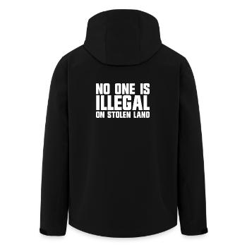 Personne n’est illégal sur des terres volées - Veste softshell homme en polyester recyclé Stanley/Stella - noir - Dos - AI Model Male 185 light (185cm)