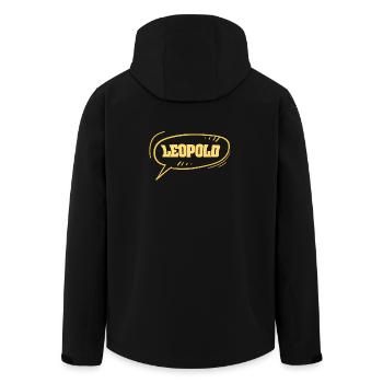 Geschenk für Leopold - Recycelte Männer Softshell-Jacke von Stanley/Stella - Schwarz - Hinten - AI Model Male 185 light (185cm)