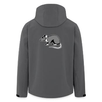 Rat Cool Lunettes de soleil Côté Roggeur drôle - Veste softshell homme en polyester recyclé Stanley/Stella - charbon - Dos - AI Model Male 185 light (185cm)