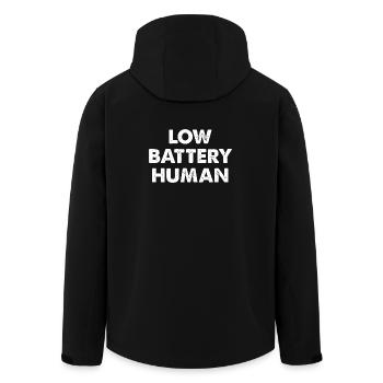 Low Battery Human - Recycelte Männer Softshell-Jacke von Stanley/Stella - Schwarz - Hinten - AI Model Male 185 light (185cm)