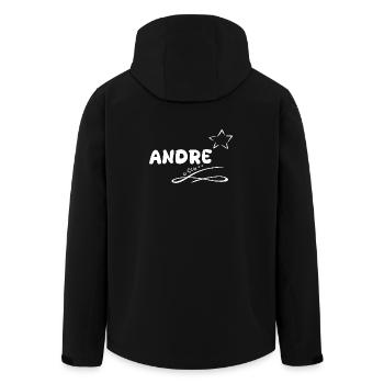 Cadeau pour André - Veste softshell homme en polyester recyclé Stanley/Stella - noir - Dos - AI Model Male 185 light (185cm)