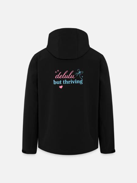 Delhu Thriving Script Logo - Recycelte Männer Softshell-Jacke von Stanley/Stella - Schwarz