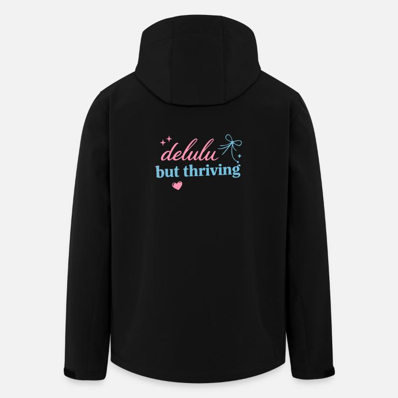 Delhu Thriving Script Logo - Recycelte Männer Softshell-Jacke von Stanley/Stella - Schwarz