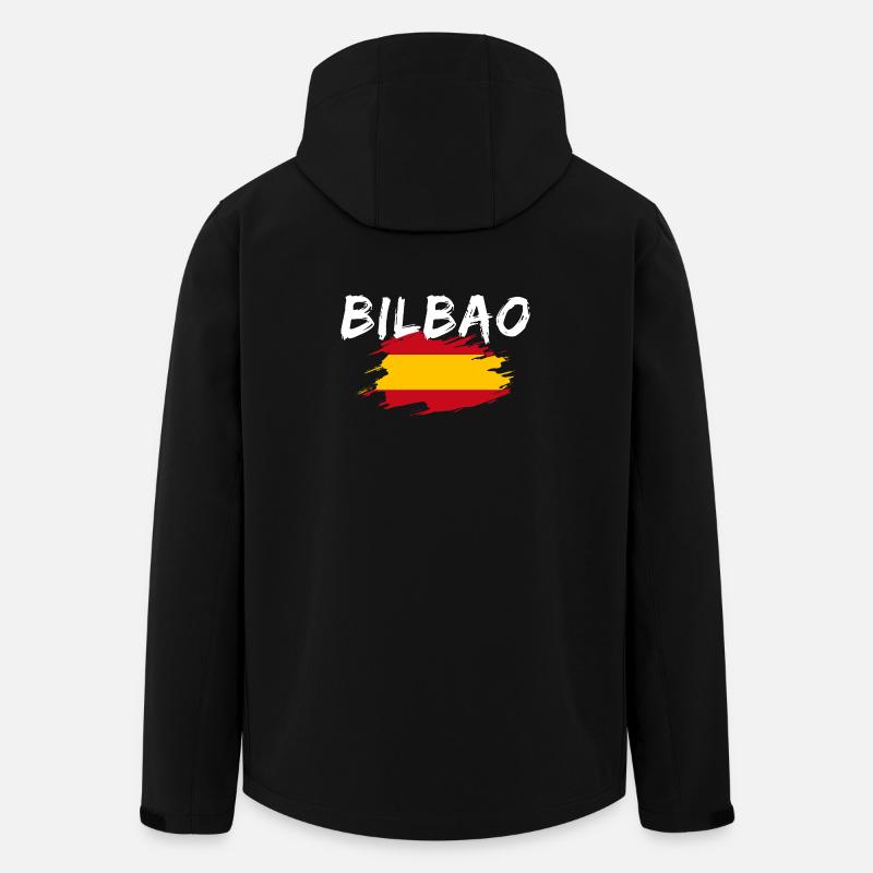 Bilbao Spanien - Recycelte Männer Softshell-Jacke von Stanley/Stella - Schwarz