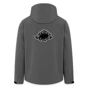 I'd Rather Be At A Concert Lustig Musik Konzert - Men’s Recycled Softshell Jacket by Stanley/Stella - anthracite - Back - AI Model Male 185 light (185cm)