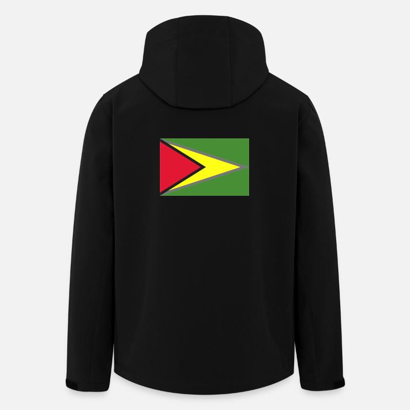 Flagge von Guyana - Recycelte Männer Softshell-Jacke von Stanley/Stella - Schwarz