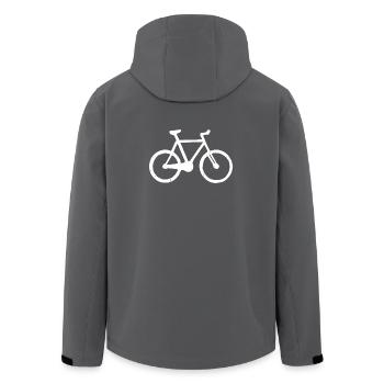 Roue de vélo - Veste softshell homme en polyester recyclé Stanley/Stella - charbon - Dos - AI Model Male 185 light (185cm)