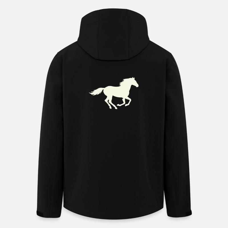 Silhouette de l’étalon sauteur - Veste softshell homme en polyester recyclé Stanley/Stella - noir