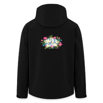Schulkind  - Recycelte Männer Softshell-Jacke von Stanley/Stella - Schwarz - Hinten - AI Model Male 185 light (185cm)