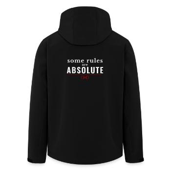 Some Rules Are Absolute – Protocol Culture - Men’s Recycled Softshell Jacket by Stanley/Stella - black - Back - AI Model Male 185 light (185cm)