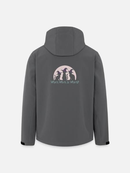 Spooky Black Cat Halloween - Which Witch Is Which - Men’s Recycled Softshell Jacket by Stanley/Stella - black