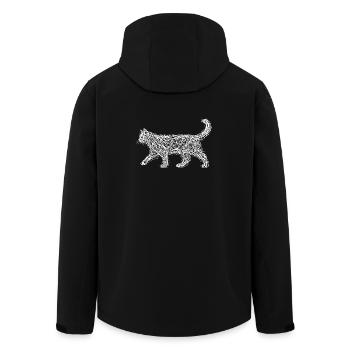 Kritzelkatze Abstrakte Skizze Minimalistische Kunst - Recycelte Männer Softshell-Jacke von Stanley/Stella - Schwarz - Hinten - AI Model Male 185 light (185cm)