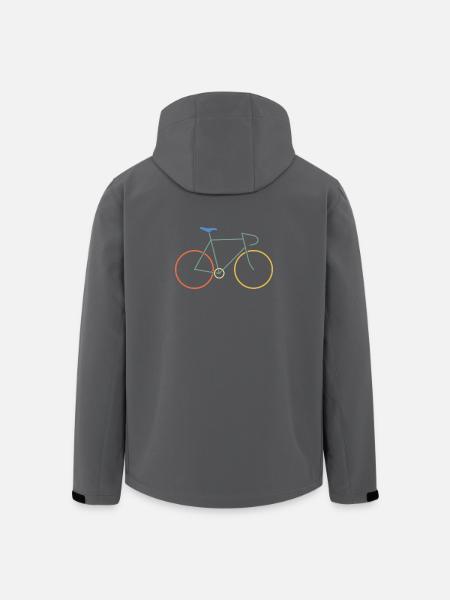 Rennrad bunt - Recycelte Männer Softshell-Jacke von Stanley/Stella - Schwarz