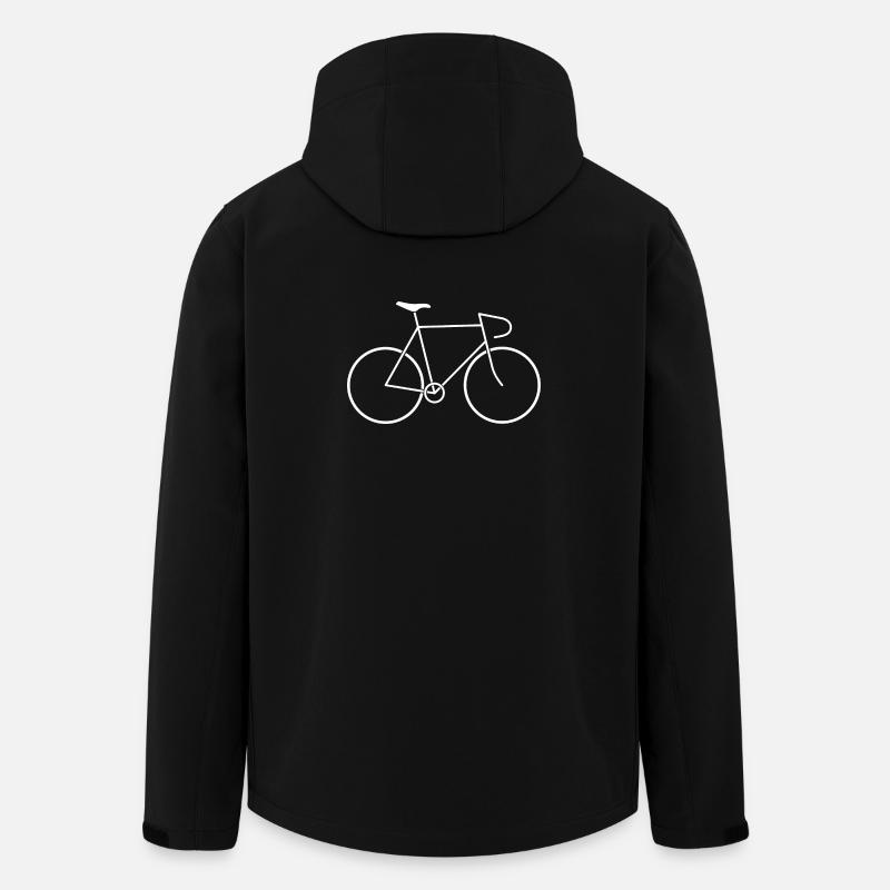 Vélo de route blanc - Veste softshell homme en polyester recyclé Stanley/Stella - noir