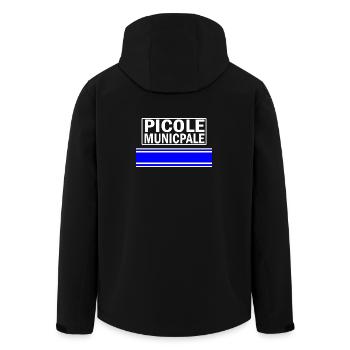Pictogram of Municipal Drinking Pepper - Men’s Recycled Softshell Jacket by Stanley/Stella - black - Back - AI Model Male 185 light (185cm)