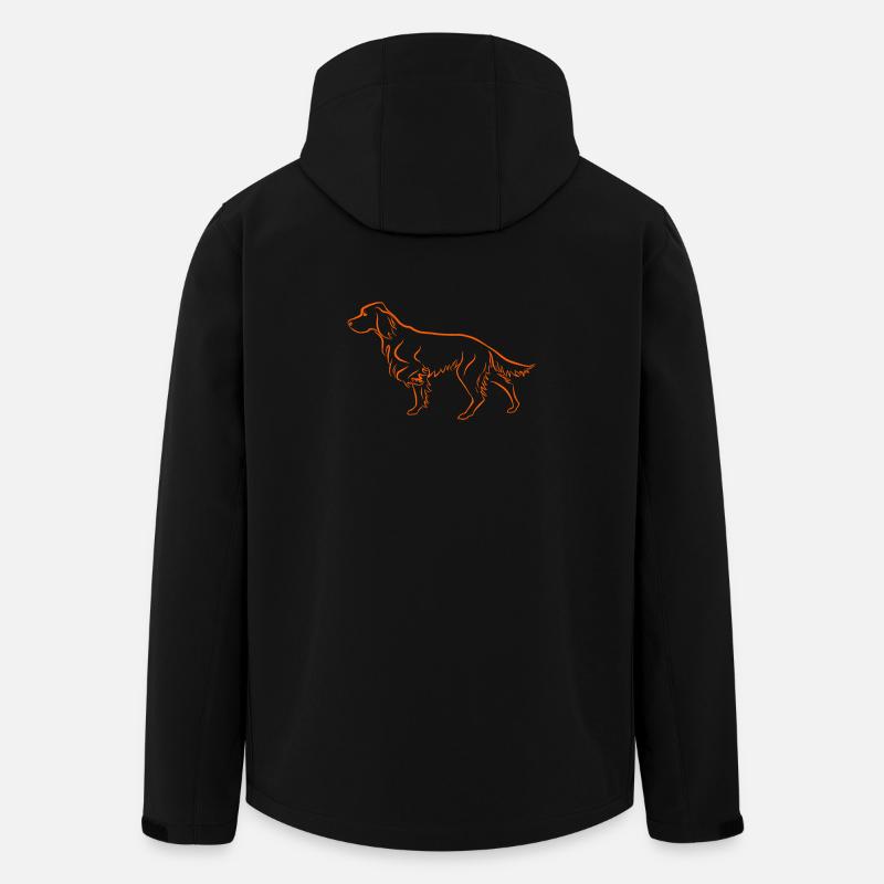 Setter vorstehend in orange - Recycelte Männer Softshell-Jacke von Stanley/Stella - Schwarz