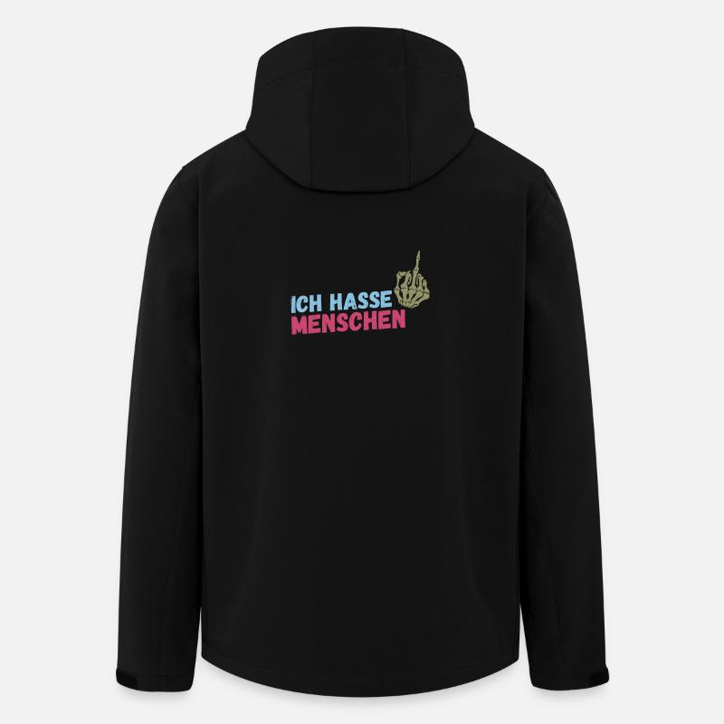 Ich Hasse Menschen - Recycelte Männer Softshell-Jacke von Stanley/Stella - Schwarz