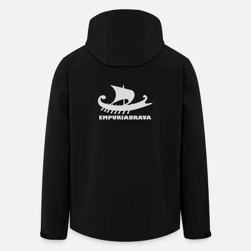 Ship Empuriabrava/ Font light grey - Men’s Recycled Softshell Jacket by Stanley/Stella - black