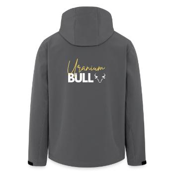 Uranium Bull Investor Commodity Trader Shirt - Recycelte Männer Softshell-Jacke von Stanley/Stella - Anthrazit - Hinten - AI Model Male 185 light (185cm)