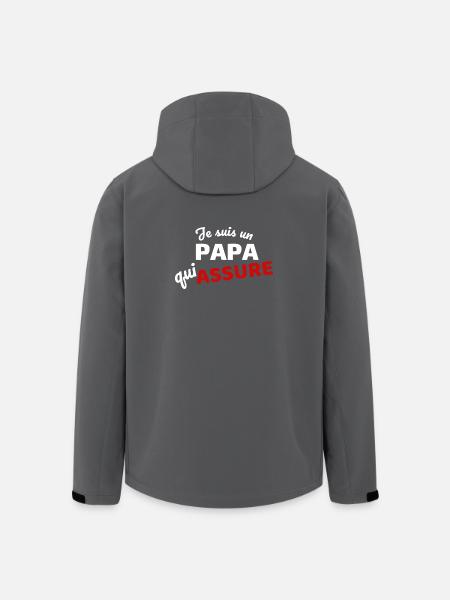 I'm a dad who makes sure - Men’s Recycled Softshell Jacket by Stanley/Stella - black