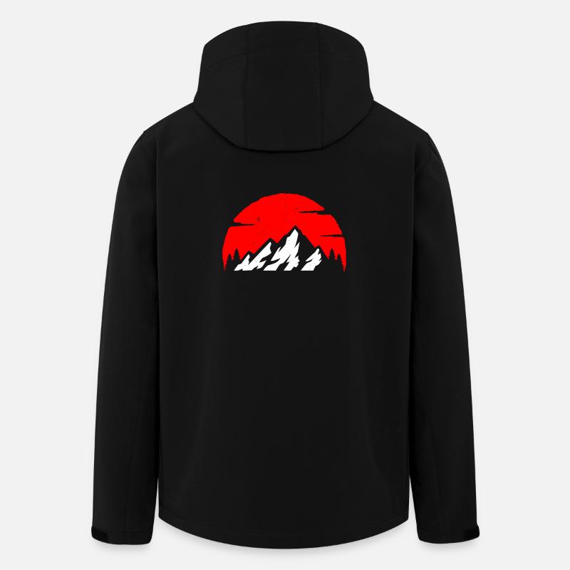 Crimson Peaks at Dusk - Men’s Recycled Softshell Jacket by Stanley/Stella - black