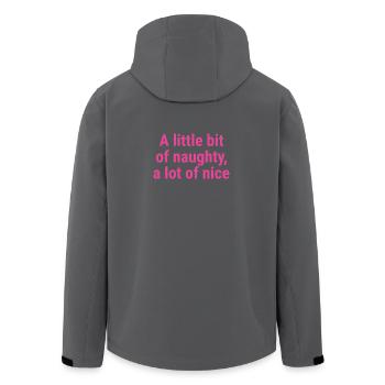 A little bit of naughty, a lot of nice Pink - Men’s Recycled Softshell Jacket by Stanley/Stella - black - Back - AI Model Male 185 light (185cm)