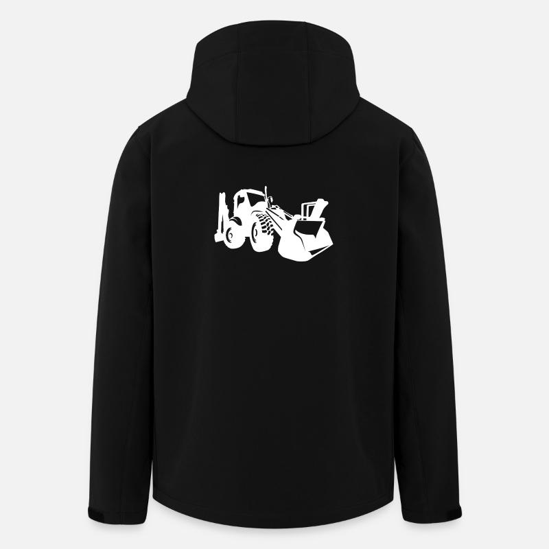 Bagger Radlader Baugeräteführer Silhouette - Recycelte Männer Softshell-Jacke von Stanley/Stella - Schwarz