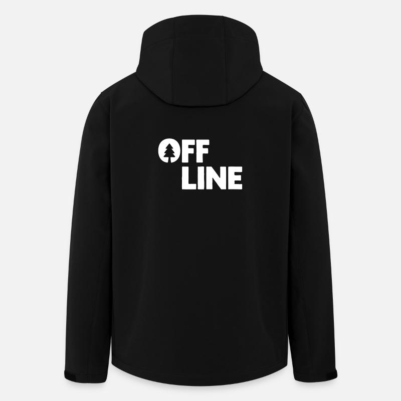 Hors ligne – Camping, Liberté, Forêt extérieure - Veste softshell homme en polyester recyclé Stanley/Stella - noir