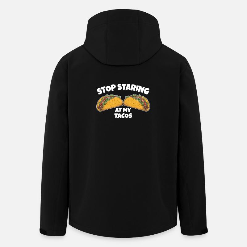 Stop Staring at My Tacos - Recycelte Männer Softshell-Jacke von Stanley/Stella - Schwarz