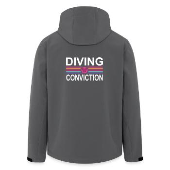Diving Conviction - Recycelte Männer Softshell-Jacke von Stanley/Stella - Schwarz - Hinten - AI Model Male 185 light (185cm)