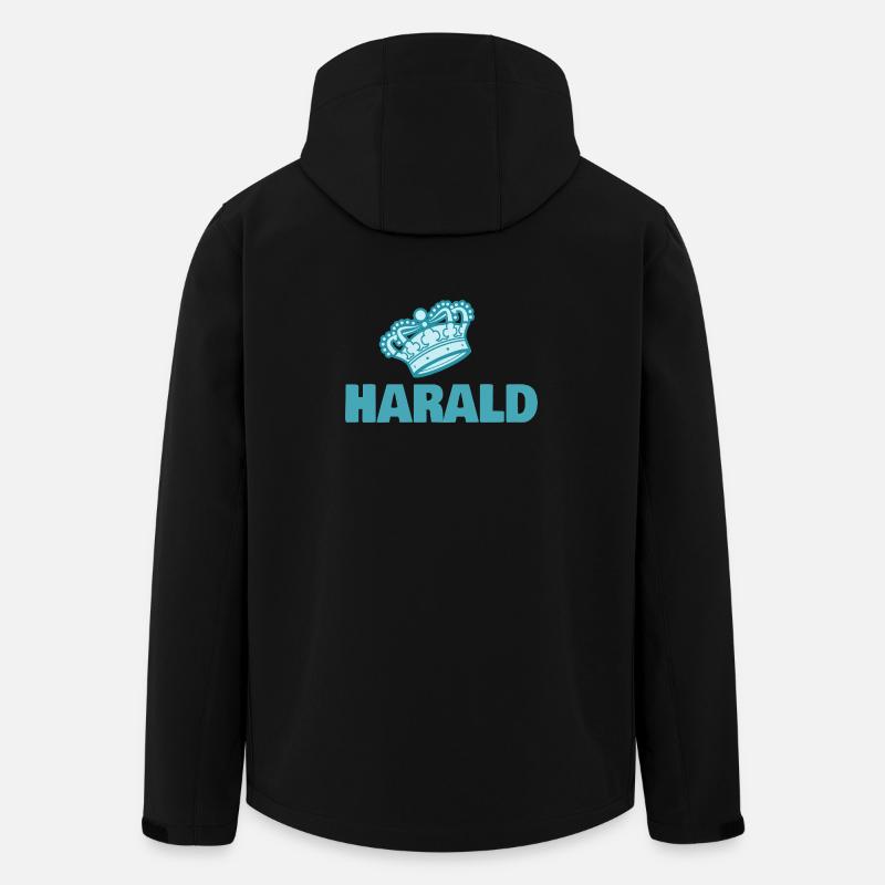 First name Harald - Men’s Recycled Softshell Jacket by Stanley/Stella - black