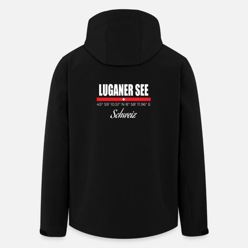 Luganer See - Recycelte Männer Softshell-Jacke von Stanley/Stella - Schwarz