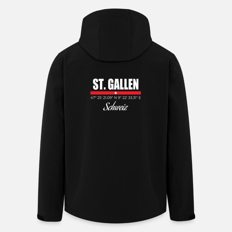 St. Gallen - Recycelte Männer Softshell-Jacke von Stanley/Stella - Schwarz