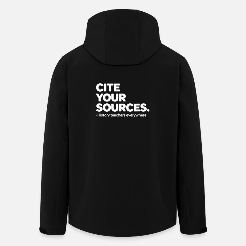 Professeur d’histoire, citez vos sources - Veste softshell homme en polyester recyclé Stanley/Stella - noir