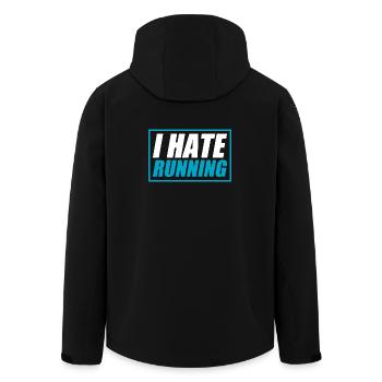 I hate running lustiges Lauf Joggen Läufer - Recycelte Männer Softshell-Jacke von Stanley/Stella - Schwarz - Hinten - AI Model Male 185 light (185cm)