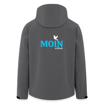 Moin Föhr - Maritimes Nordsee Insel Design - Recycelte Männer Softshell-Jacke von Stanley/Stella - Schwarz - Hinten - AI Model Male 185 light (185cm)